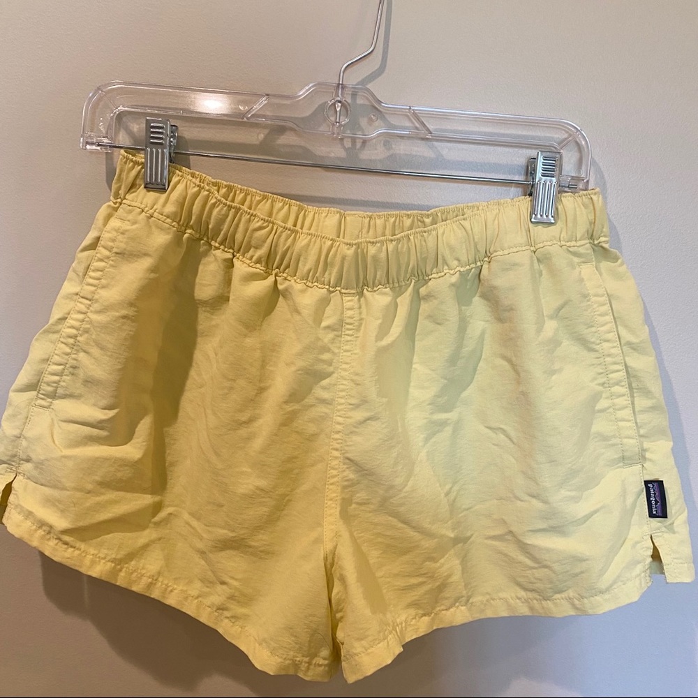 Yellow Patagonia shorts
